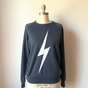 Grey aviator nation reversible crewneck sweatshirt. Size medium